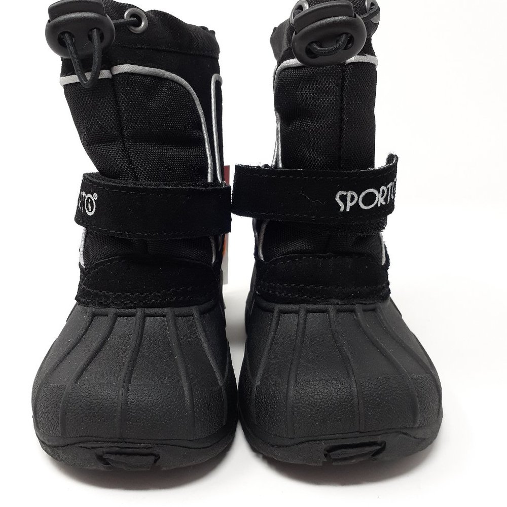 SPORTO Boys Suede Snow Boots | Toddler Size 5–6 | NWT | Black - Picture 2 of 6